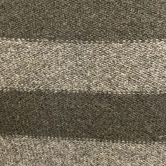 Vince Wrap Drape Front Cashmere Wool Alpaca Blend Sweater Black Gray Stripe EC M - Picture 12 of 16